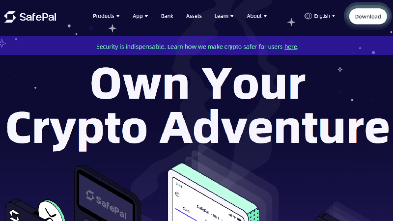 Portefeuille cryptographique anonyme SafePal sans obligation d'identification.