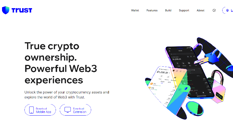 Portefeuille de crypto-monnaie anonyme Trust sans obligation d'identification.