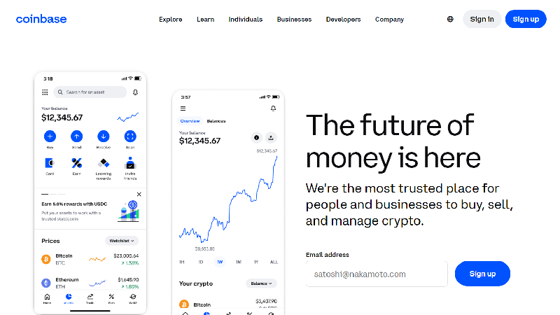 coinbase-p2p-crypto-échanges
