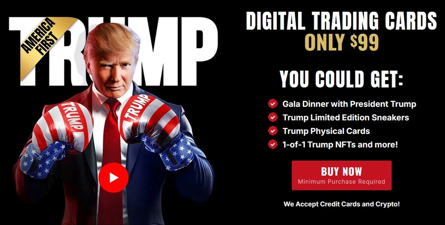 Cartes à collectionner NFT de Trump