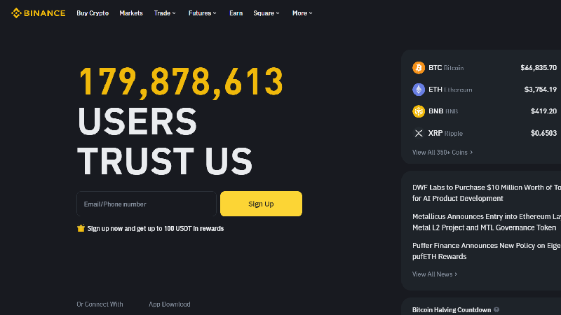 Binance, bourse de crypto-monnaie &agrave; bas prix

